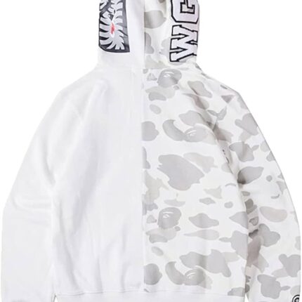 Bape White Logo Print Tracksuit Men Women