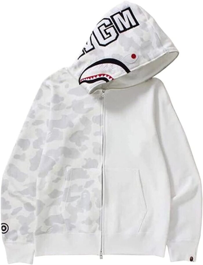 Bape White Logo Print Tracksuit Men Women