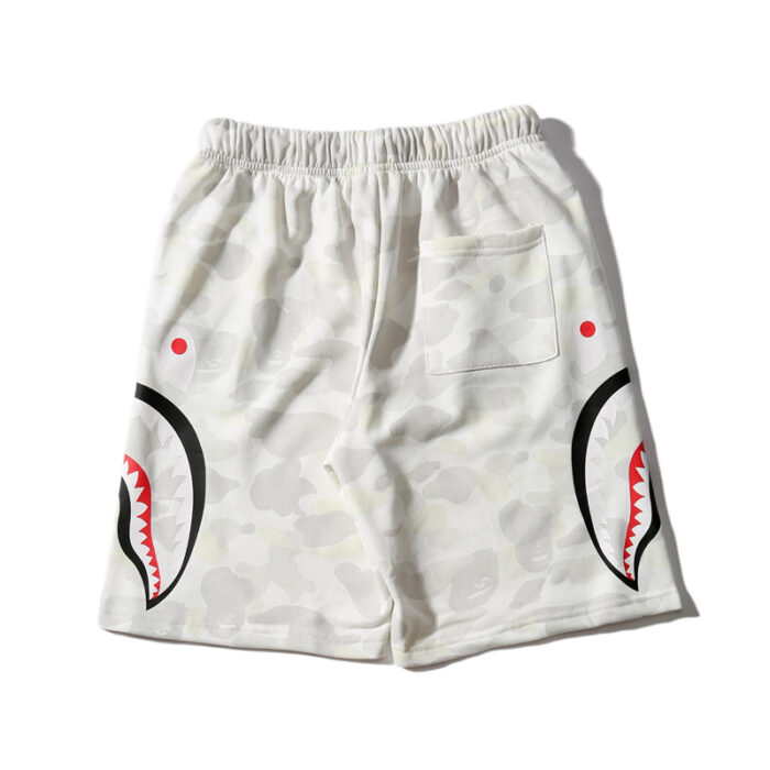 BAPE City Camo front Shark Sweat Shorts White