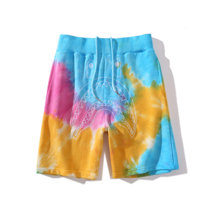 BAPE MULTI SHARK BEACH SHORTS MENS