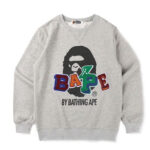 BAPE PATCH CREWNECK MEN GREY