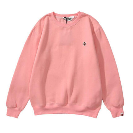 BAPE SHARK SOLID COLOR SWEATER Pink