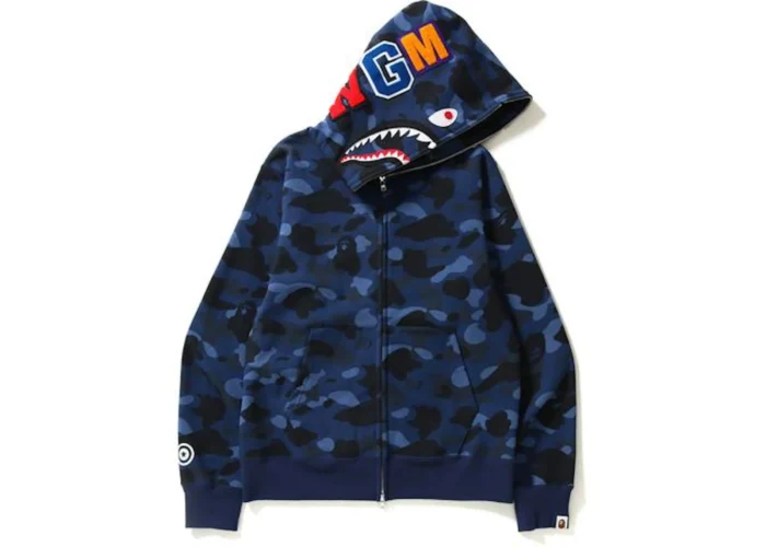 Blue Bape Camo Hoodie