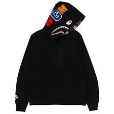 Black Bape Shark Hoodie