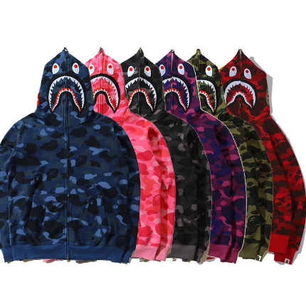 New Bape Shark Hoodies Men Women