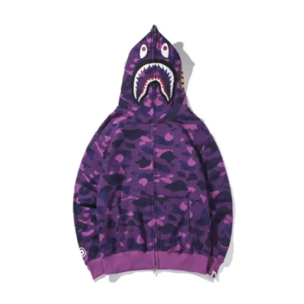 A Bathing Ape Bape Shark Camouflage Sweatshirt Hoodie