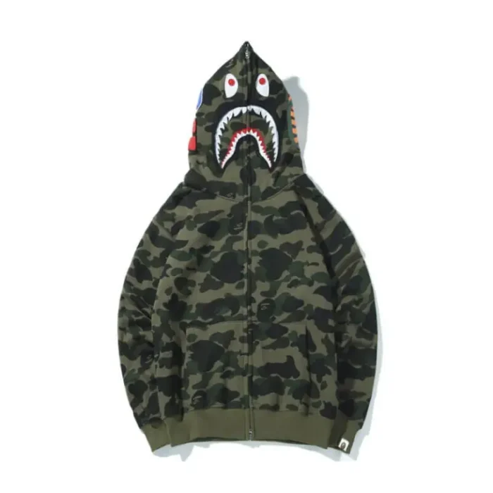 A Bathing Ape Bape Shark Camouflage Sweatshirt Hoodie