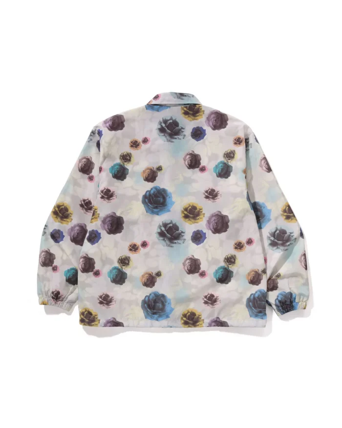 Floral Camo Bathing Ape Logo Nylon Coach Jacket