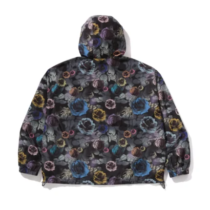 Floral Camo Nylon Hooded Jacket