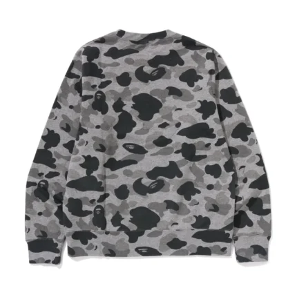 Heather Gray Camo Ape Head One Point Crewneck Sweat