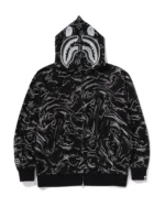 Marbling Camo Shark Relaxed Fit Full Zip Hoodie